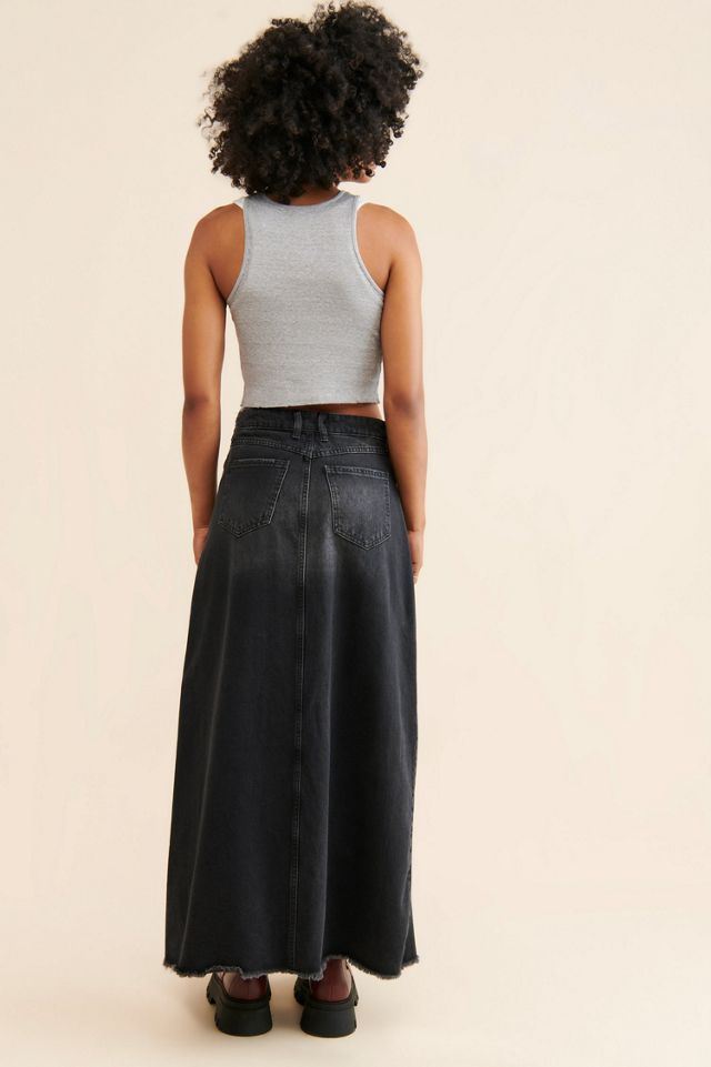 Come As You Are Denim Maxi Skirt #1