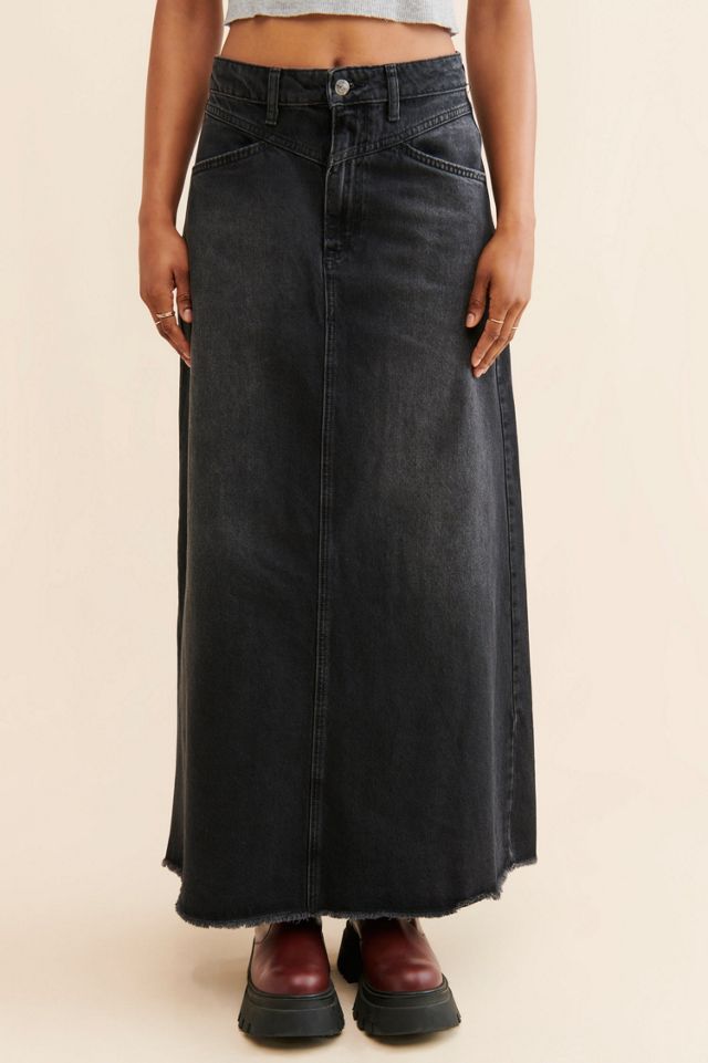Come As You Are Denim Maxi Skirt #2