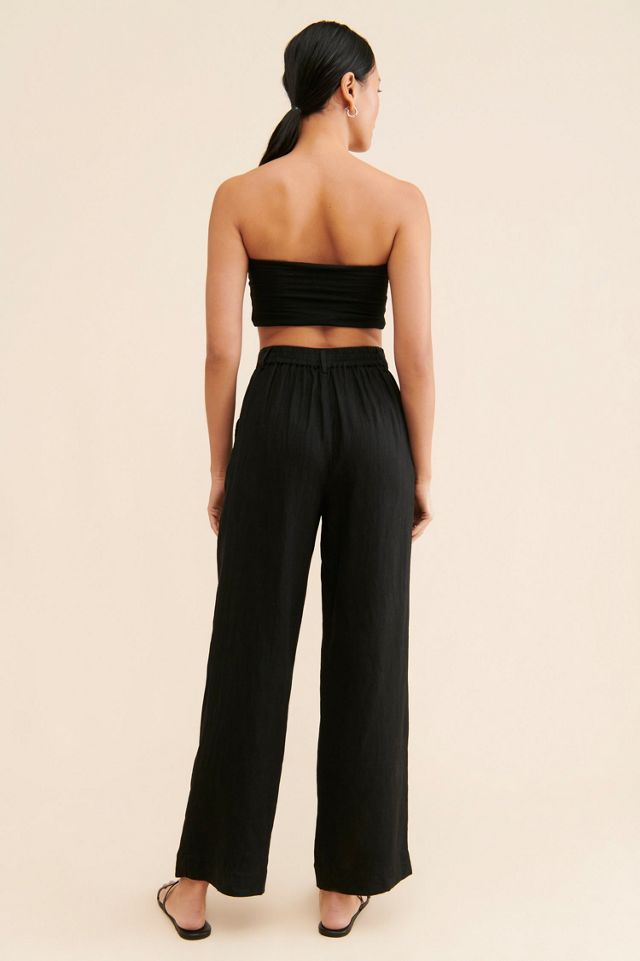 DONNI. Linen Pleated Pants #1