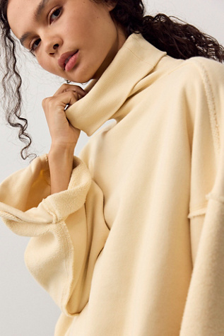 Женский свитер We The Free Mod In This Funnel-Neck Pullover, цвет: Алебастровый кремовый — фото 4