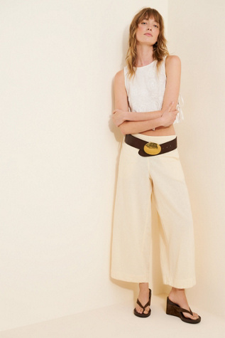 Demi Cotton-Linen Pants | Free People