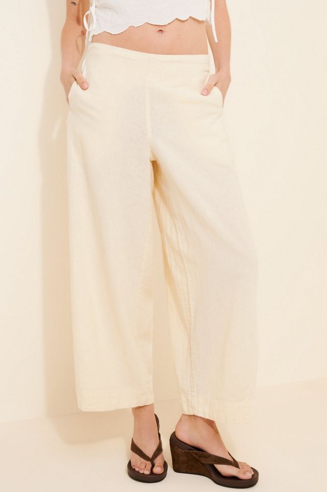 Demi Cotton-Linen Pants | Free People