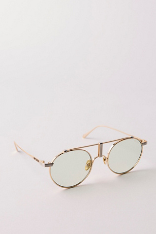 Женские солнцезащитные очки Poppy Lissiman Le Deux Sunglasses, цвет: Золотой — фото 2