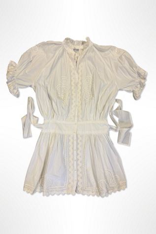 1980s Juliet Dunn Puff Sleeve Victorian Dress Selected By Ritual Vintage