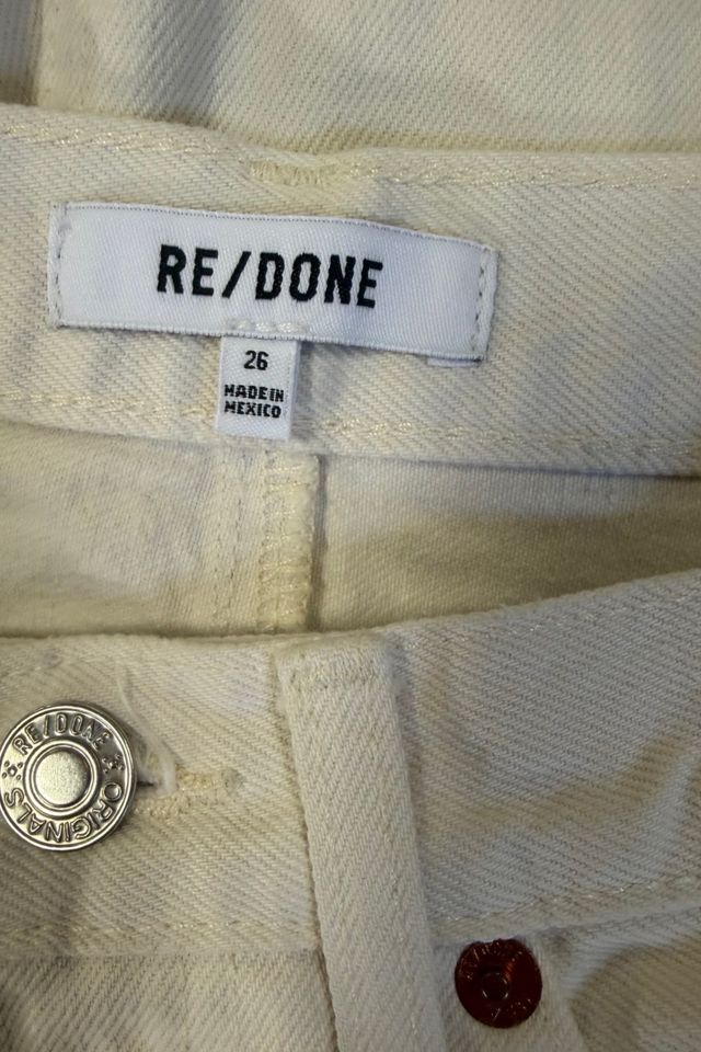 Vintage Reclaimed Cream Denim Patchwork Skirt Re/Done Selected By Ritual Vintage #3