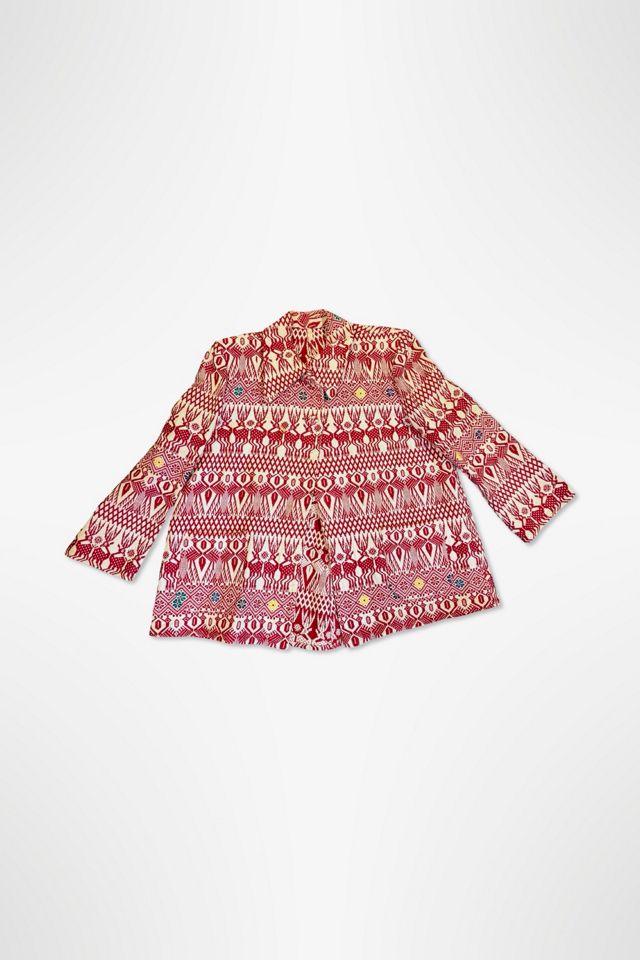 1950s Woven Brocade Bird And Antelope Print Jacket Selected By Ritual Vintage #2