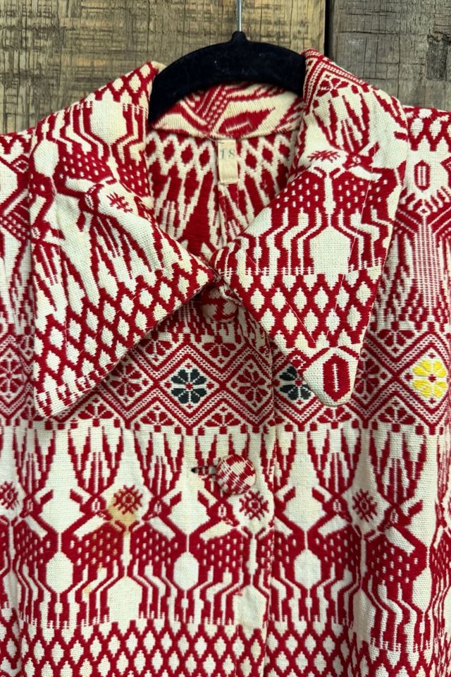 1950s Woven Brocade Bird And Antelope Print Jacket Selected By Ritual Vintage #3