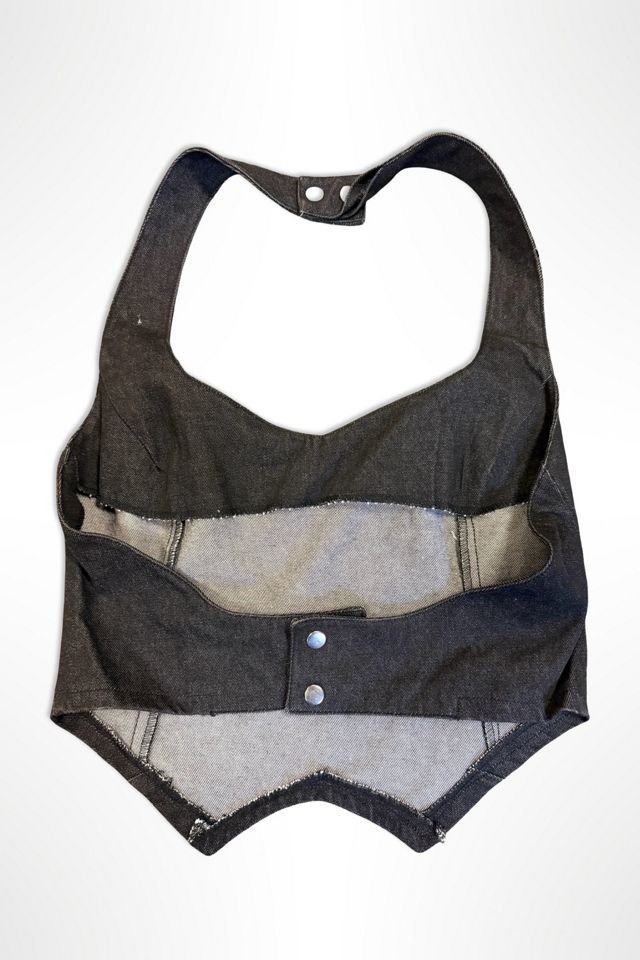 1980s Western Denim Fringe Halter Top Selected By Ritual Vintage #1