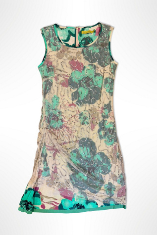 Y2k Sequin Mesh Floral Mini Dress Selected By Ritual Vintage