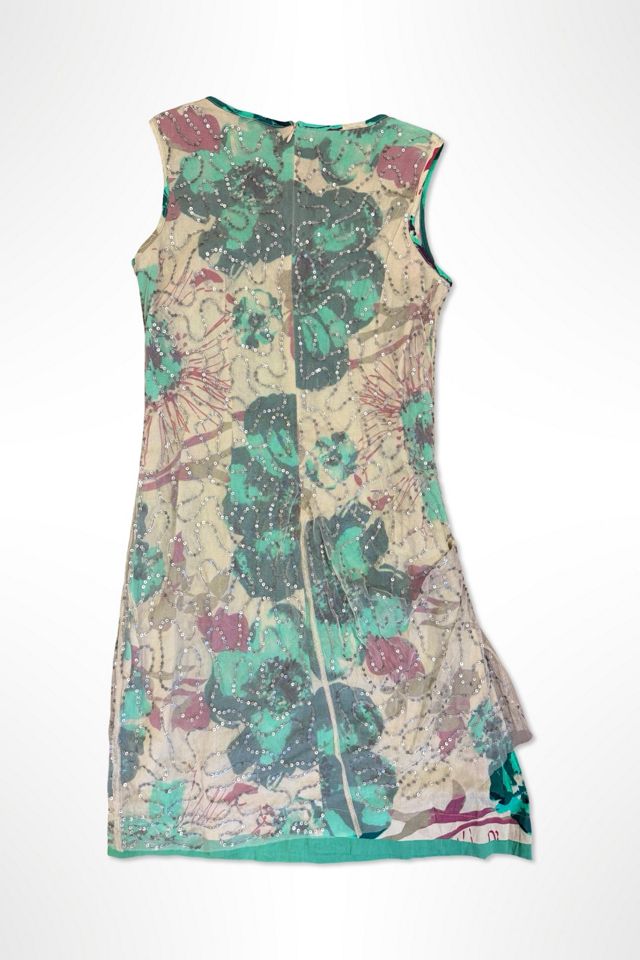Y2k Sequin Mesh Floral Mini Dress Selected By Ritual Vintage #1