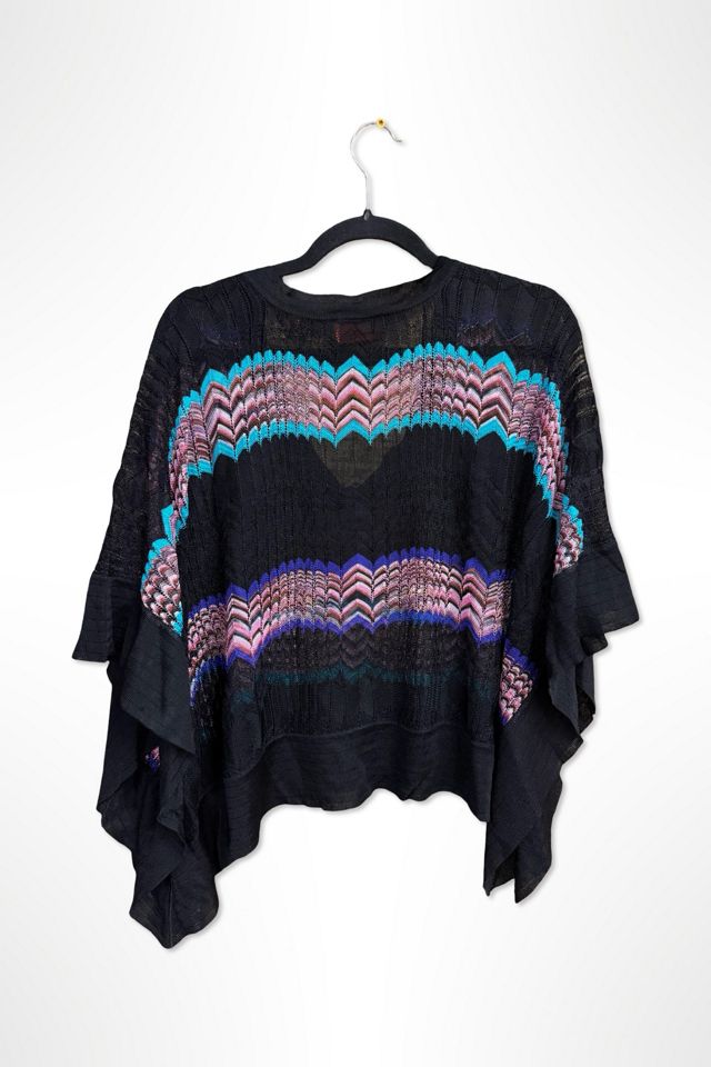 Y2K Missoni Signature Knit Poncho Top Selected By Ritual Vintage #1