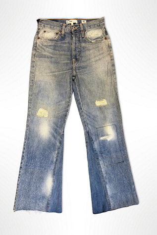 Vintage Patchwork Reclaimed Levis Flares By Re/Done Selected By Ritual Vintage