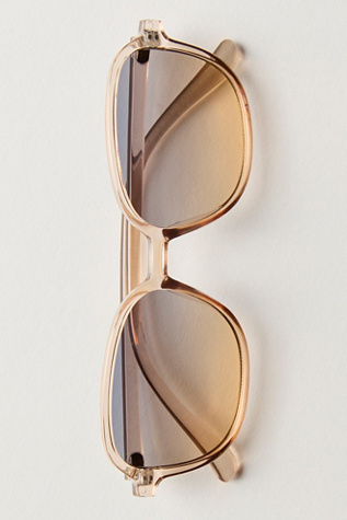 Женские солнцезащитные очки Free People Fade Into You Square Sunglasses, цвет: Телесный / Синий градиентный — фото 2