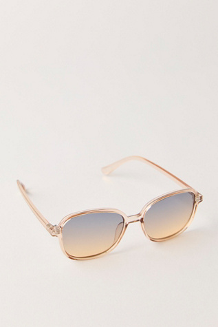 Женские солнцезащитные очки Free People Fade Into You Square Sunglasses, цвет: Телесный / Синий градиентный — фото 3