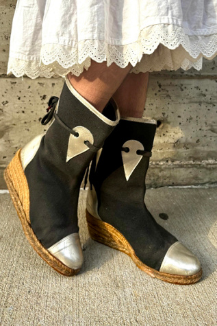 Vintage Arche Block Espadrille Canvas Boots Selected by Nomad Vintage