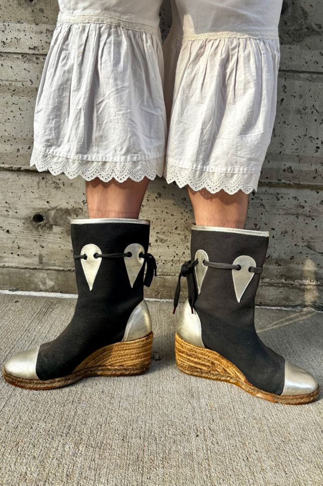 Vintage Arche Block Espadrille Canvas Boots Selected by Nomad Vintage #1