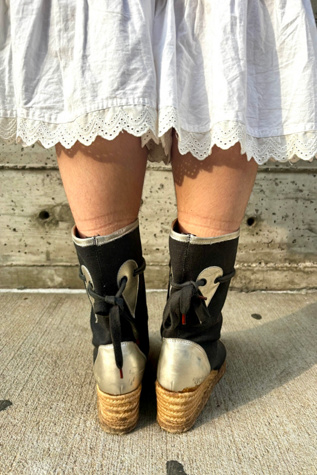 Женские ботинки Nomad Vintage Vintage Arche Block Espadrille Canvas Boots Selected, цвет: Чёрный — фото 3