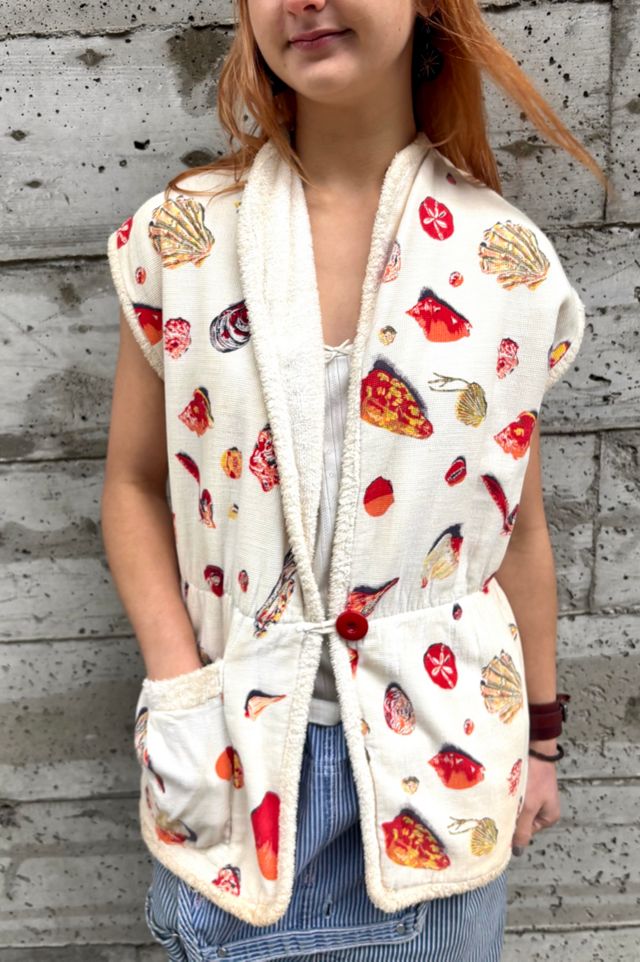 Vintage Seashell Terrycloth Vest Selected by Nomad Vintage #3