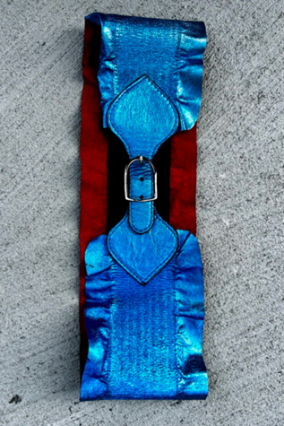 Женский ремень Nomad Vintage 1970’s Metallic Disco Belt Belt Selected, цвет: Синий — фото 3