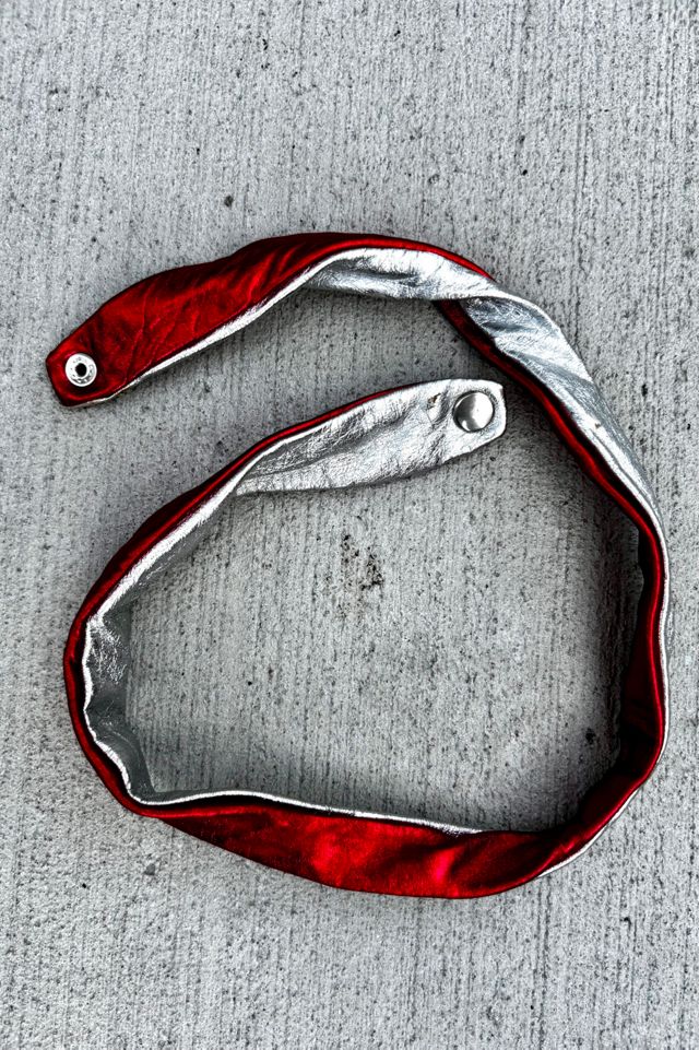 1970’s Red and Silver Reversible Disco Belt Selected by Nomad Vintage #1