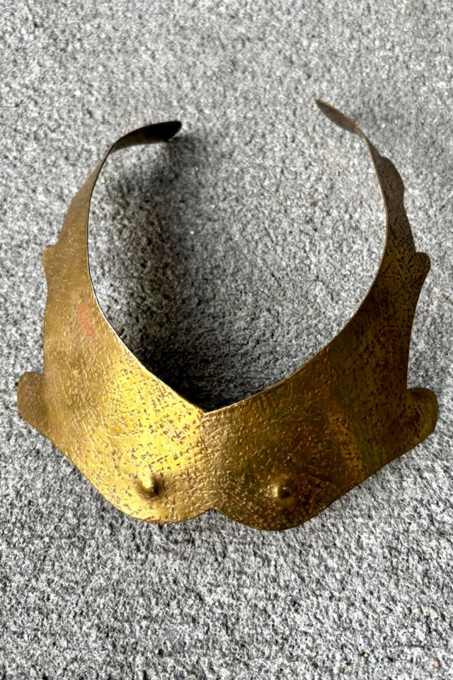 Goldtone  Hammered “Breastplate” Necklace Selected by Nomad Vintage #1