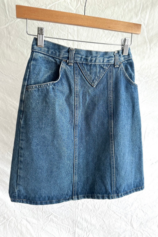 Vintage 1980s Denim Mini Skirt Selected by Grievous Angel Vintage
