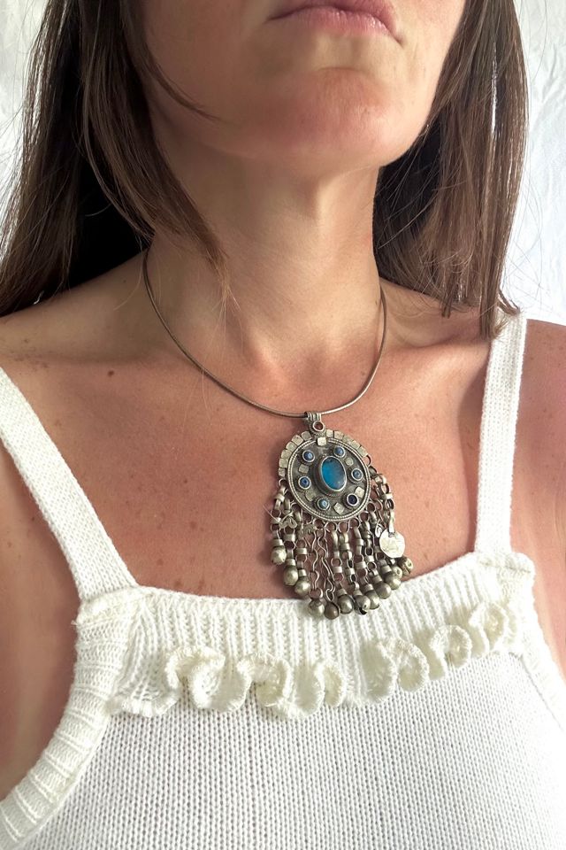 Vintage Silver Turkish Statement Necklace Selected by Grievous Angel Vintage #2