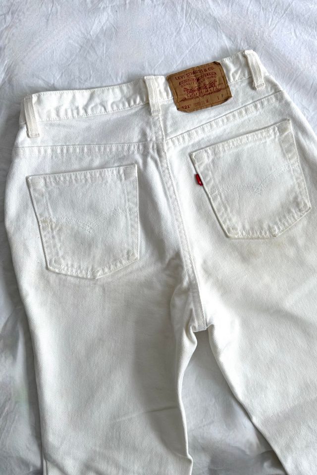 Vintage 1990s White Levi Denim Pants Selected by Grievous Angel Vintage #1