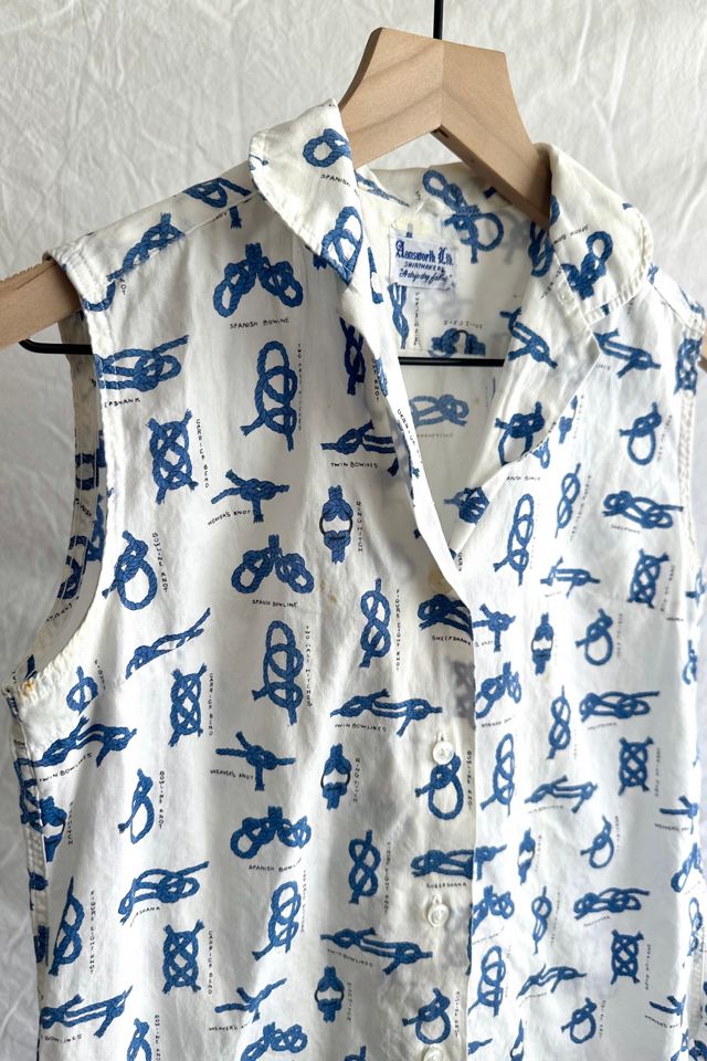 Vintage 1950s Knots Button Up Tank Selected by Grievous Angel Vintage #1