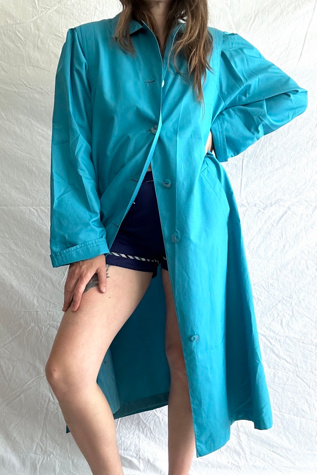 Женская куртка Grievous Angel Vintage Lightweight Blue Trench Coat Selected, цвет: Синий — фото 2