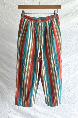 Vintage 1980s Linen Stripe Pants Selected by Grievous Angel Vintage