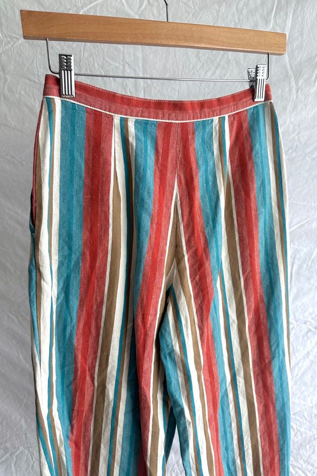 Vintage 1980s Linen Stripe Pants Selected by Grievous Angel Vintage #2
