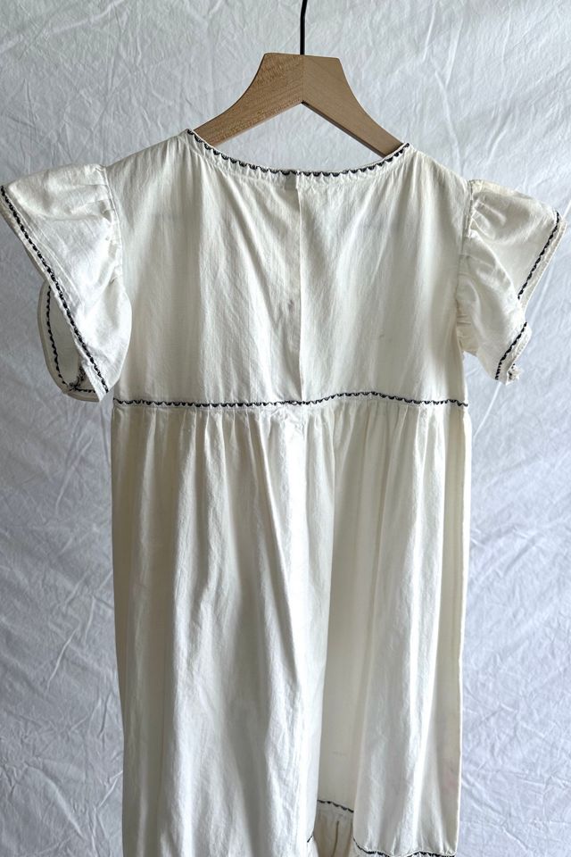 Vintage White Cotton Ruffle Dress Selected by Grievous Angel Vintage #2