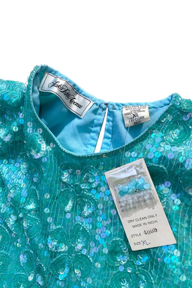 Vintage 1980s Iridescent Sequin Blouse Selected by SharpLilTeeth #1