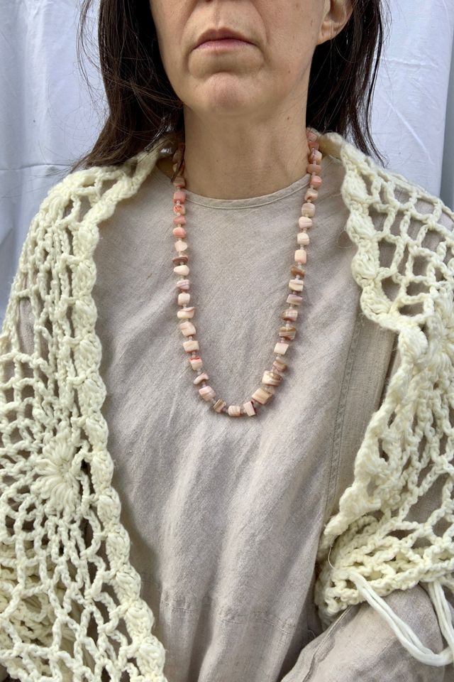 Vintage Pink Opal & Bead Necklace Selected by SharpLilTeeth #1