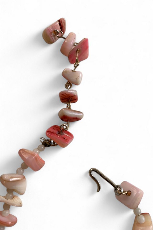 Vintage Pink Opal & Bead Necklace Selected by SharpLilTeeth #2