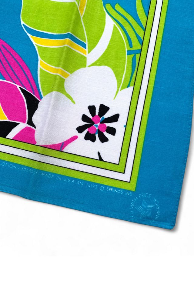 Vintage 1980s Tropical Print Bandana Selected by SharpLilTeeth #1