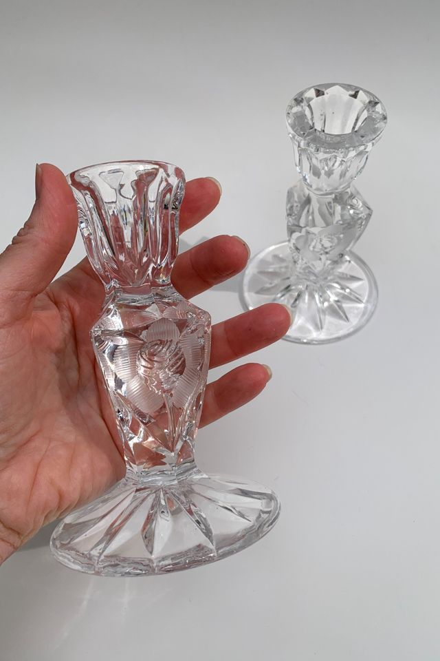 Vintage Cut Crystal Candle Holder Set Selected by SharpLilTeeth #2