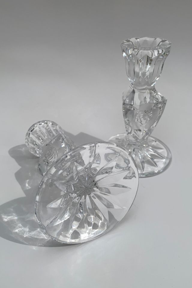 Vintage Cut Crystal Candle Holder Set Selected by SharpLilTeeth #3