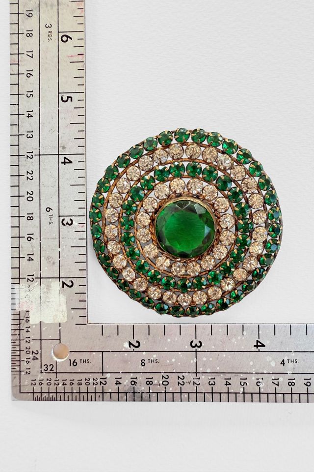 30s Art Deco Giant Glass Rhinestone Target Brooch Selected by MARMALADE #3