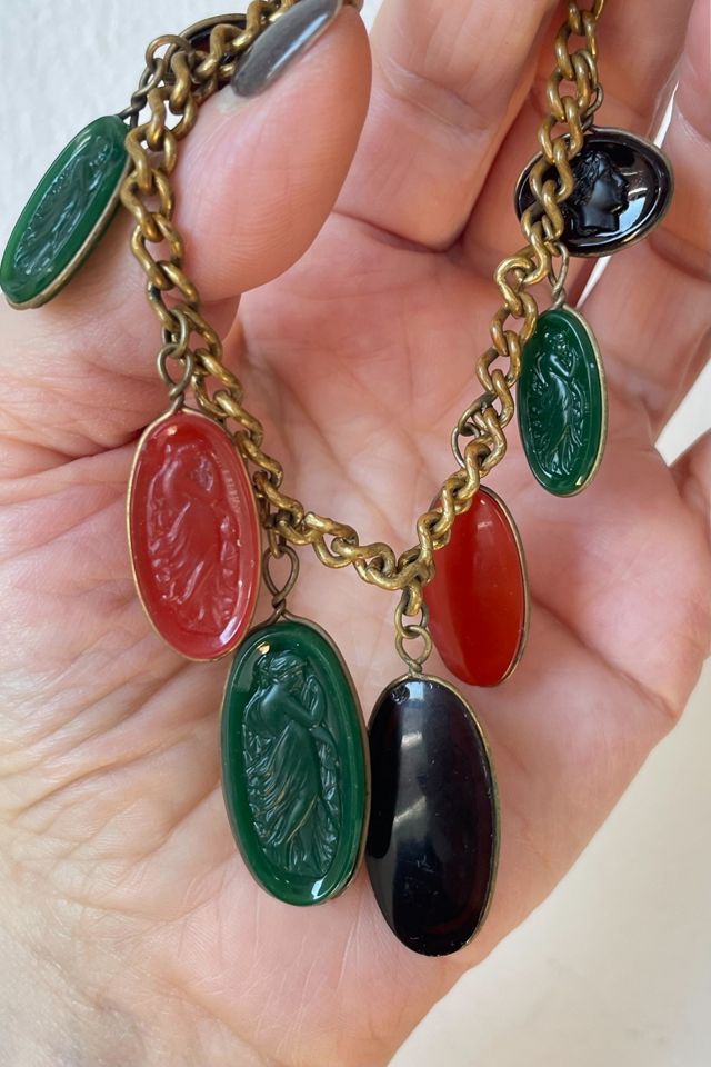 Ancient Revival Glass Cameo Goddess Charm Bracelet Selected by MARMALADE #1