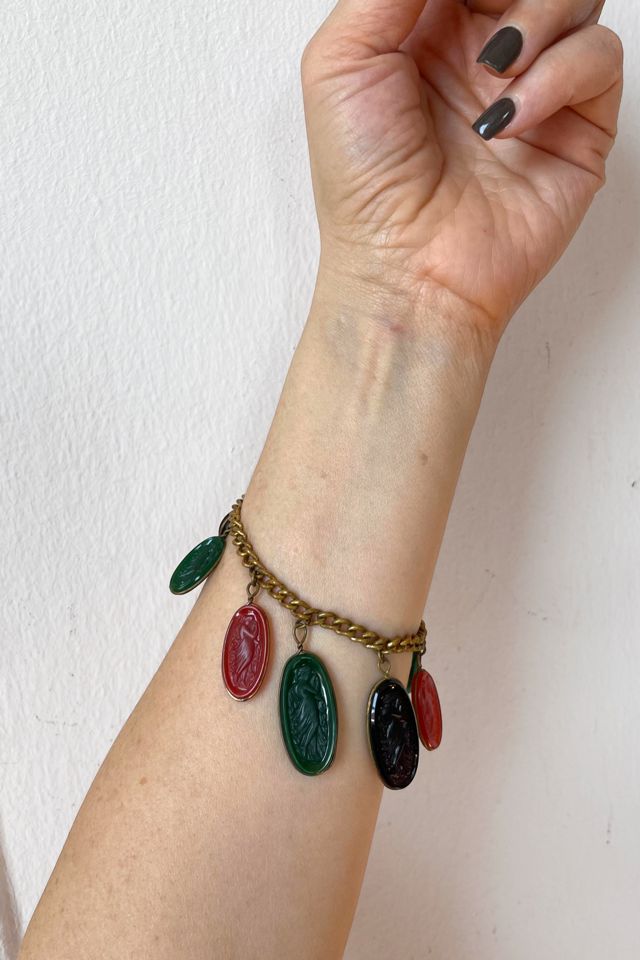 Ancient Revival Glass Cameo Goddess Charm Bracelet Selected by MARMALADE #2