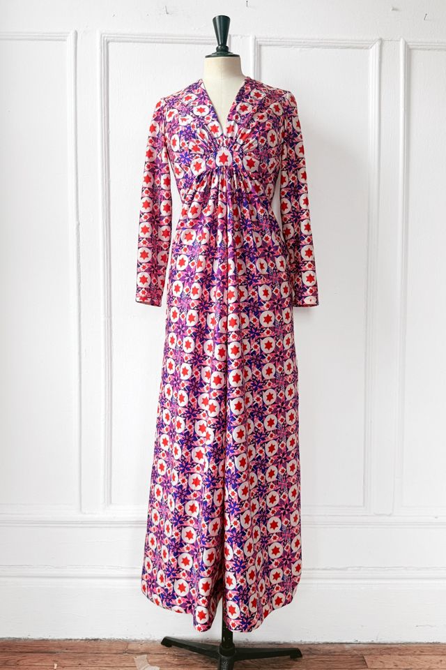 70s Psychedelic Star Print Maxi Dress Selected by MARMALADE #1