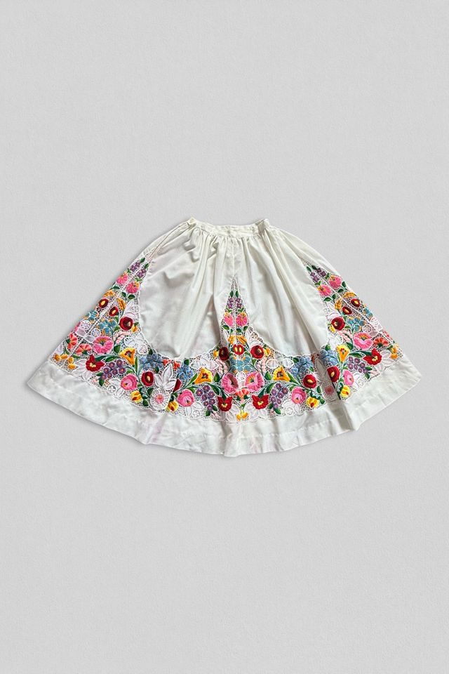 Vintage Embroidered Openwork Gathered Skirt Selected by MARMALADE #1