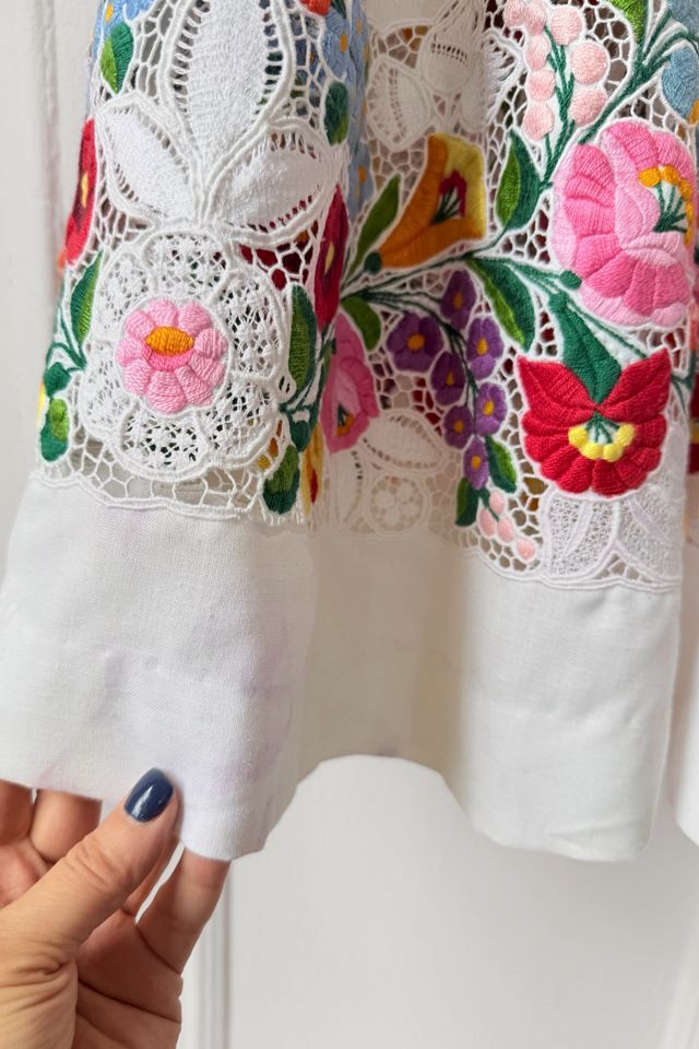 Vintage Embroidered Openwork Gathered Skirt Selected by MARMALADE #2