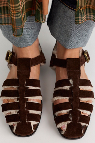 Matilda Shearling Fisherman Sandals by Free People