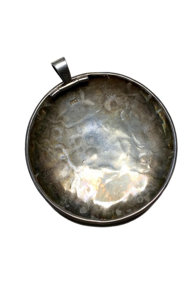 Vintage XL Silver Mosaic Animal Fetish Pendant with Gemstones Selected by Lux Revival #2