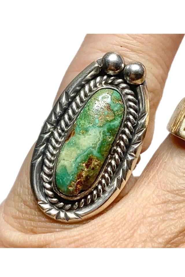 Vintage Sterling Southwestern Ring with Gemstone Selected by Lux Revival #1