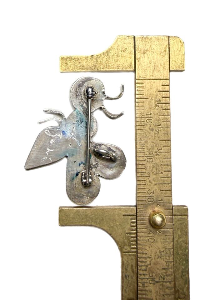 Vintage Sterling Mosaic Bee Pendant or Brooch with Gemstones Selected by Lux Revival #2