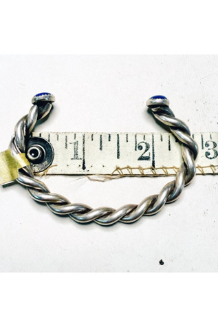 Женский браслет Lux Revival Vintage Sterling Twisted Wire with Lapis Selected, цвет: Синий — фото 3